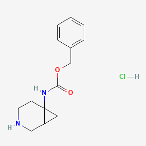 molecular formula C14H19ClN2O2 B2787156 benzyl N-{3-azabicyclo[4.1.0]heptan-6-yl}carbamate hydrochloride CAS No. 2227206-53-1