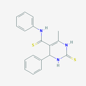 6-methyl-N,4-diphenyl-2-thioxo-1,2,3,4-tetrahydropyrimidine-5-carbothioamide