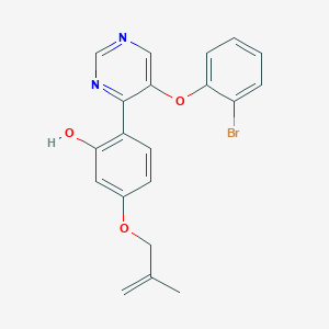 molecular formula C20H17BrN2O3 B2787166 2-(5-(2-Bromophenoxy)pyrimidin-4-yl)-5-((2-methylallyl)oxy)phenol CAS No. 862209-18-5