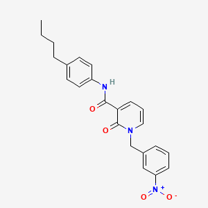 molecular formula C23H23N3O4 B2787168 N-(4-butylphenyl)-1-(3-nitrobenzyl)-2-oxo-1,2-dihydropyridine-3-carboxamide CAS No. 941904-14-9