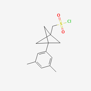molecular formula C14H17ClO2S B2787177 [3-(3,5-Dimethylphenyl)-1-bicyclo[1.1.1]pentanyl]methanesulfonyl chloride CAS No. 2287285-63-4