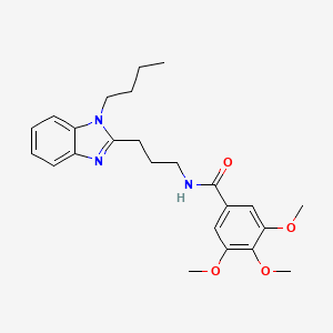 molecular formula C24H31N3O4 B2787191 N-[3-(1-butyl-1H-benzimidazol-2-yl)propyl]-3,4,5-trimethoxybenzamide CAS No. 850923-79-4