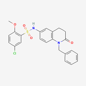 molecular formula C23H21ClN2O4S B2787200 N-(1-benzyl-2-oxo-1,2,3,4-tetrahydroquinolin-6-yl)-5-chloro-2-methoxybenzenesulfonamide CAS No. 941906-40-7