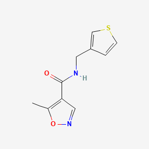 molecular formula C10H10N2O2S B2787202 5-methyl-N-(thiophen-3-ylmethyl)isoxazole-4-carboxamide CAS No. 1428373-60-7