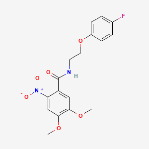 N-[2-(4-fluorophenoxy)ethyl]-4,5-dimethoxy-2-nitrobenzamide