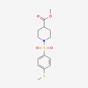 Methyl 1-{[4-(methylsulfanyl)phenyl]sulfonyl}piperidine-4-carboxylate