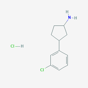 3-(3-Chlorophenyl)cyclopentan-1-amine hydrochloride