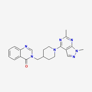 3-[[1-(1,6-Dimethylpyrazolo[3,4-d]pyrimidin-4-yl)piperidin-4-yl]methyl]quinazolin-4-one