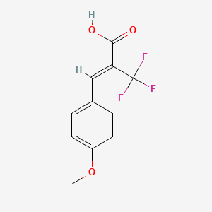 molecular formula C11H9F3O3 B2787236 (Z)-2-(Trifluoromethyl)-3-(4-methoxyphenyl)acrylic acid CAS No. 1321619-40-2