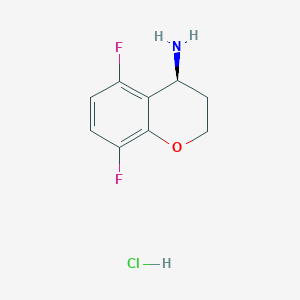 molecular formula C9H10ClF2NO B2787237 (4S)-5,8-difluoro-3,4-dihydro-2H-1-benzopyran-4-amine hydrochloride CAS No. 1807940-80-2