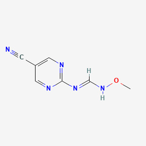 (E)-N-(5-cyanopyrimidin-2-yl)-N'-methoxymethanimidamide