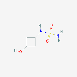 molecular formula C4H10N2O3S B2787247 1-Hydroxy-3-(sulfamoylamino)cyclobutane CAS No. 2126144-55-4