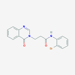 molecular formula C17H14BrN3O2 B278725 N-(2-bromophenyl)-3-(4-oxoquinazolin-3(4H)-yl)propanamide 