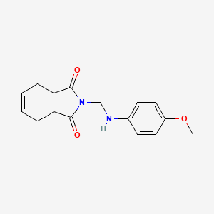 molecular formula C16H18N2O3 B2787252 2-{[(4-methoxyphenyl)amino]methyl}-3a,4,7,7a-tetrahydro-1H-isoindole-1,3(2H)-dione CAS No. 93019-69-3