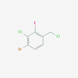 molecular formula C7H4BrCl2F B2787255 1-Bromo-2-chloro-4-(chloromethyl)-3-fluorobenzene CAS No. 1697487-90-3