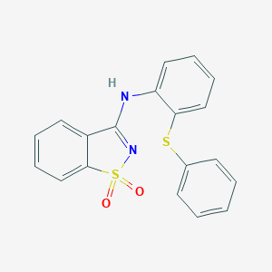 3-{[2-(PHENYLSULFANYL)PHENYL]AMINO}-1??,2-BENZOTHIAZOLE-1,1-DIONE