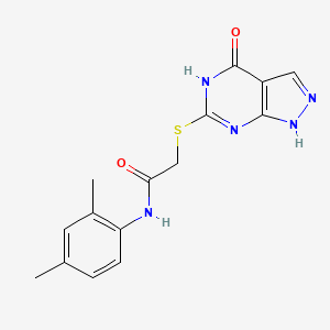 molecular formula C15H15N5O2S B2787261 N-(2,4-dimethylphenyl)-2-((4-oxo-4,5-dihydro-1H-pyrazolo[3,4-d]pyrimidin-6-yl)thio)acetamide CAS No. 878066-57-0