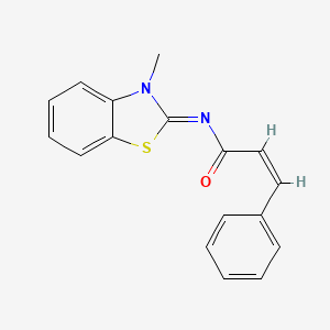 molecular formula C17H14N2OS B2787262 (2Z,NZ)-N-(3-methylbenzo[d]thiazol-2(3H)-ylidene)-3-phenylacrylamide CAS No. 78374-74-0