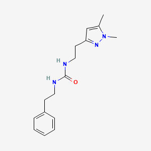 molecular formula C16H22N4O B2787272 1-(2-(1,5-dimethyl-1H-pyrazol-3-yl)ethyl)-3-phenethylurea CAS No. 2034477-81-9