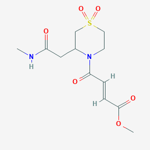 Methyl (E)-4-[3-[2-(methylamino)-2-oxoethyl]-1,1-dioxo-1,4-thiazinan-4-yl]-4-oxobut-2-enoate