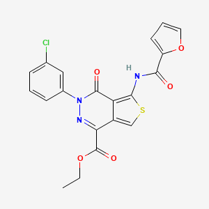 Ethyl 3-(3-chlorophenyl)-5-(furan-2-carboxamido)-4-oxo-3,4-dihydrothieno[3,4-d]pyridazine-1-carboxylate