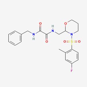 N1-benzyl-N2-((3-((4-fluoro-2-methylphenyl)sulfonyl)-1,3-oxazinan-2-yl)methyl)oxalamide