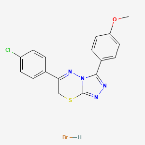 6-(4-chlorophenyl)-3-(4-methoxyphenyl)-7H-[1,2,4]triazolo[3,4-b][1,3,4]thiadiazine hydrobromide