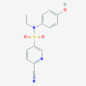 molecular formula C14H13N3O3S B2787304 6-Cyano-N-ethyl-N-(4-hydroxyphenyl)pyridine-3-sulfonamide CAS No. 1825599-69-6