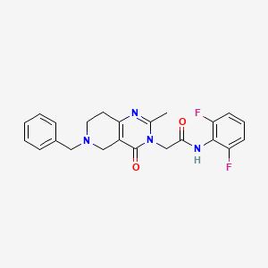 molecular formula C23H22F2N4O2 B2787305 2-(6-benzyl-2-methyl-4-oxo-5,6,7,8-tetrahydropyrido[4,3-d]pyrimidin-3(4H)-yl)-N-(2,6-difluorophenyl)acetamide CAS No. 1251615-38-9