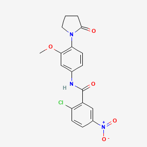 2-chloro-N-[3-methoxy-4-(2-oxopyrrolidin-1-yl)phenyl]-5-nitrobenzamide