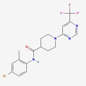 N-(4-bromo-2-methylphenyl)-1-[6-(trifluoromethyl)pyrimidin-4-yl]piperidine-4-carboxamide