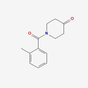 molecular formula C13H15NO2 B2787318 1-(2-Methylbenzoyl)piperidin-4-one CAS No. 203186-44-1