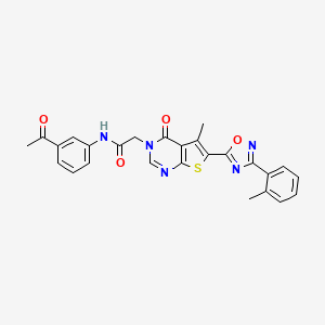 N-(3-acetylphenyl)-2-(5-methyl-4-oxo-6-(3-(o-tolyl)-1,2,4-oxadiazol-5-yl)thieno[2,3-d]pyrimidin-3(4H)-yl)acetamide