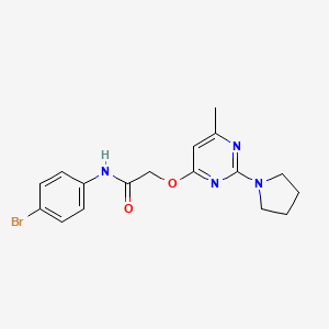 N-(4-bromophenyl)-2-((6-methyl-2-(pyrrolidin-1-yl)pyrimidin-4-yl)oxy)acetamide