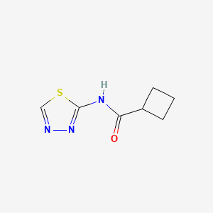 molecular formula C7H9N3OS B2787340 N-(1,3,4-thiadiazol-2-yl)cyclobutanecarboxamide CAS No. 377054-73-4