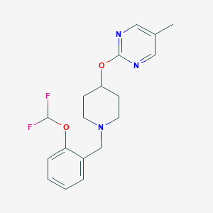 2-[1-[[2-(Difluoromethoxy)phenyl]methyl]piperidin-4-yl]oxy-5-methylpyrimidine