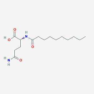 (2R)-4-carbamoyl-2-decanamidobutanoic acid