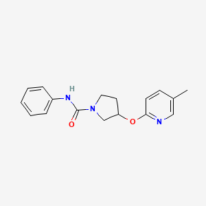 3-((5-methylpyridin-2-yl)oxy)-N-phenylpyrrolidine-1-carboxamide