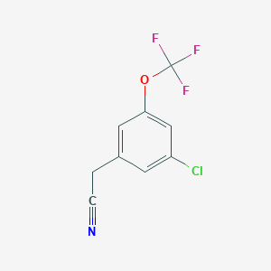 molecular formula C9H5ClF3NO B2787357 3-Chloro-5-(trifluoromethoxy)phenylacetonitrile CAS No. 433938-69-3