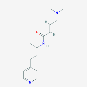 (E)-4-(Dimethylamino)-N-(4-pyridin-4-ylbutan-2-yl)but-2-enamide