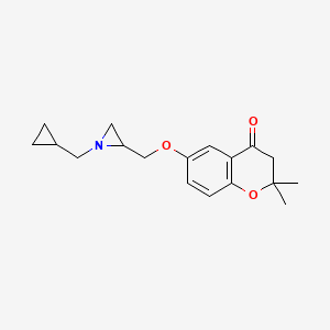 6-[[1-(Cyclopropylmethyl)aziridin-2-yl]methoxy]-2,2-dimethyl-3H-chromen-4-one