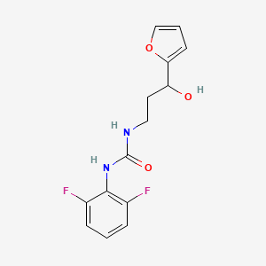 molecular formula C14H14F2N2O3 B2787363 1-(2,6-Difluorophenyl)-3-(3-(furan-2-yl)-3-hydroxypropyl)urea CAS No. 1448075-40-8