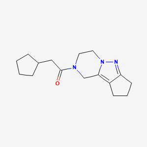 2-cyclopentyl-1-(3,4,8,9-tetrahydro-1H-cyclopenta[3,4]pyrazolo[1,5-a]pyrazin-2(7H)-yl)ethanone