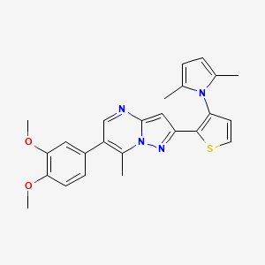 4-(2-[3-(2,5-Dimethyl-1H-pyrrol-1-YL)-2-thienyl]-7-methylpyrazolo[1,5-A]pyrimidin-6-YL)-2-methoxyphenyl methyl ether