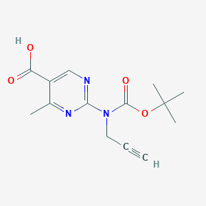 4-Methyl-2-[(2-methylpropan-2-yl)oxycarbonyl-prop-2-ynylamino]pyrimidine-5-carboxylic acid