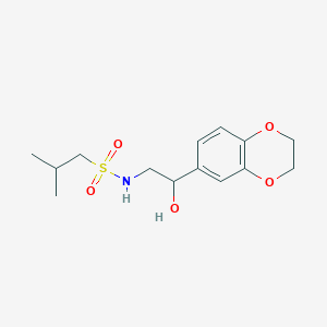 N-(2-(2,3-dihydrobenzo[b][1,4]dioxin-6-yl)-2-hydroxyethyl)-2-methylpropane-1-sulfonamide
