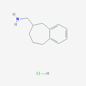 molecular formula C12H18ClN B2787381 6,7,8,9-Tetrahydro-5H-benzo[7]annulen-6-ylmethanamine;hydrochloride CAS No. 2287333-02-0