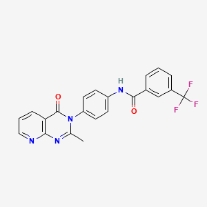 N-(4-(2-methyl-4-oxopyrido[2,3-d]pyrimidin-3(4H)-yl)phenyl)-3-(trifluoromethyl)benzamide