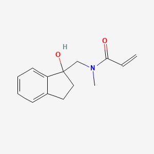 N-[(1-Hydroxy-2,3-dihydroinden-1-yl)methyl]-N-methylprop-2-enamide