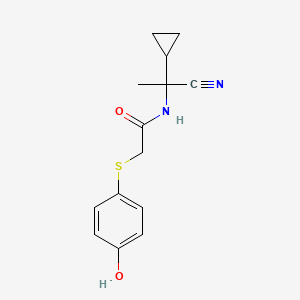 N-(1-cyano-1-cyclopropylethyl)-2-[(4-hydroxyphenyl)sulfanyl]acetamide